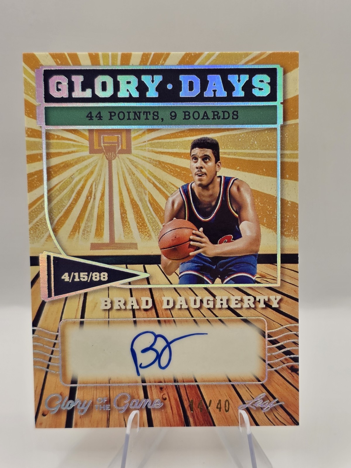 2025 Leaf Glory of the Game – Glory Days Brad Daugherty #GD-BD2 Holo Silver /40