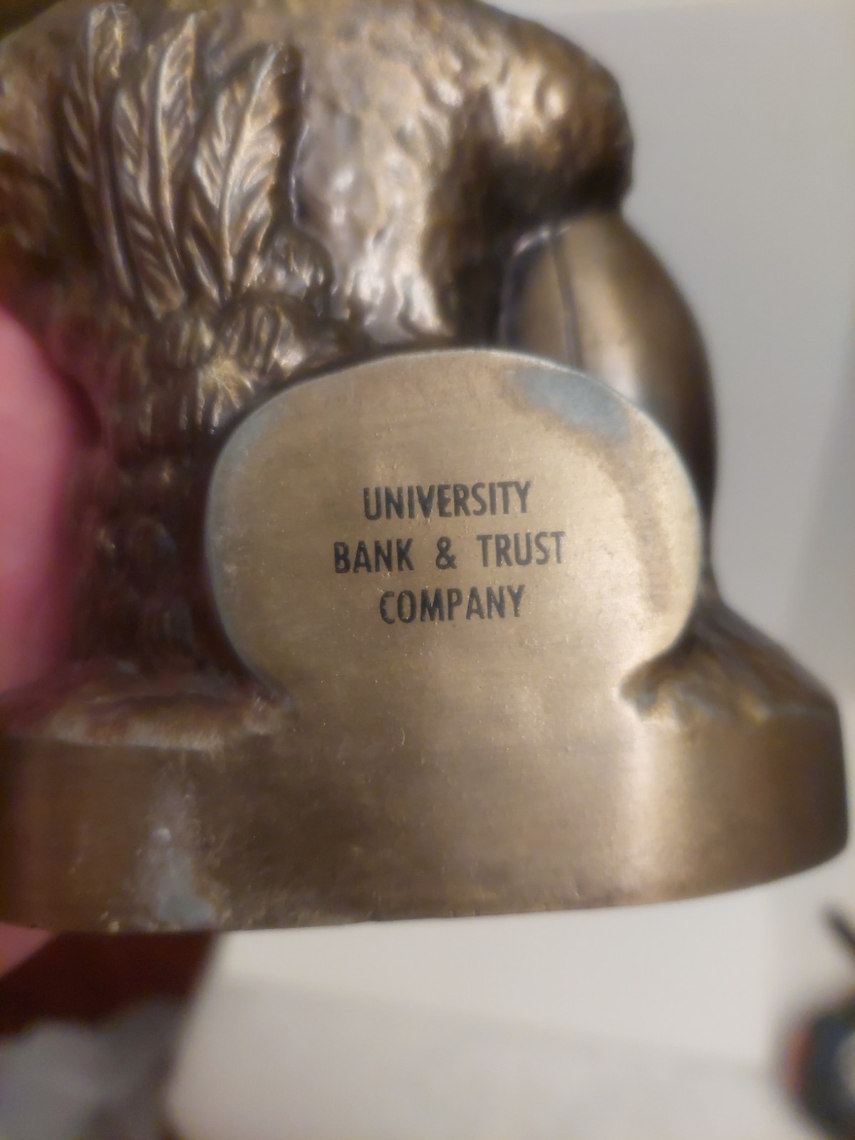 Iowa State University ISU Cyclones Mascot Cy The Cardinal 6.75″ Metal Bank