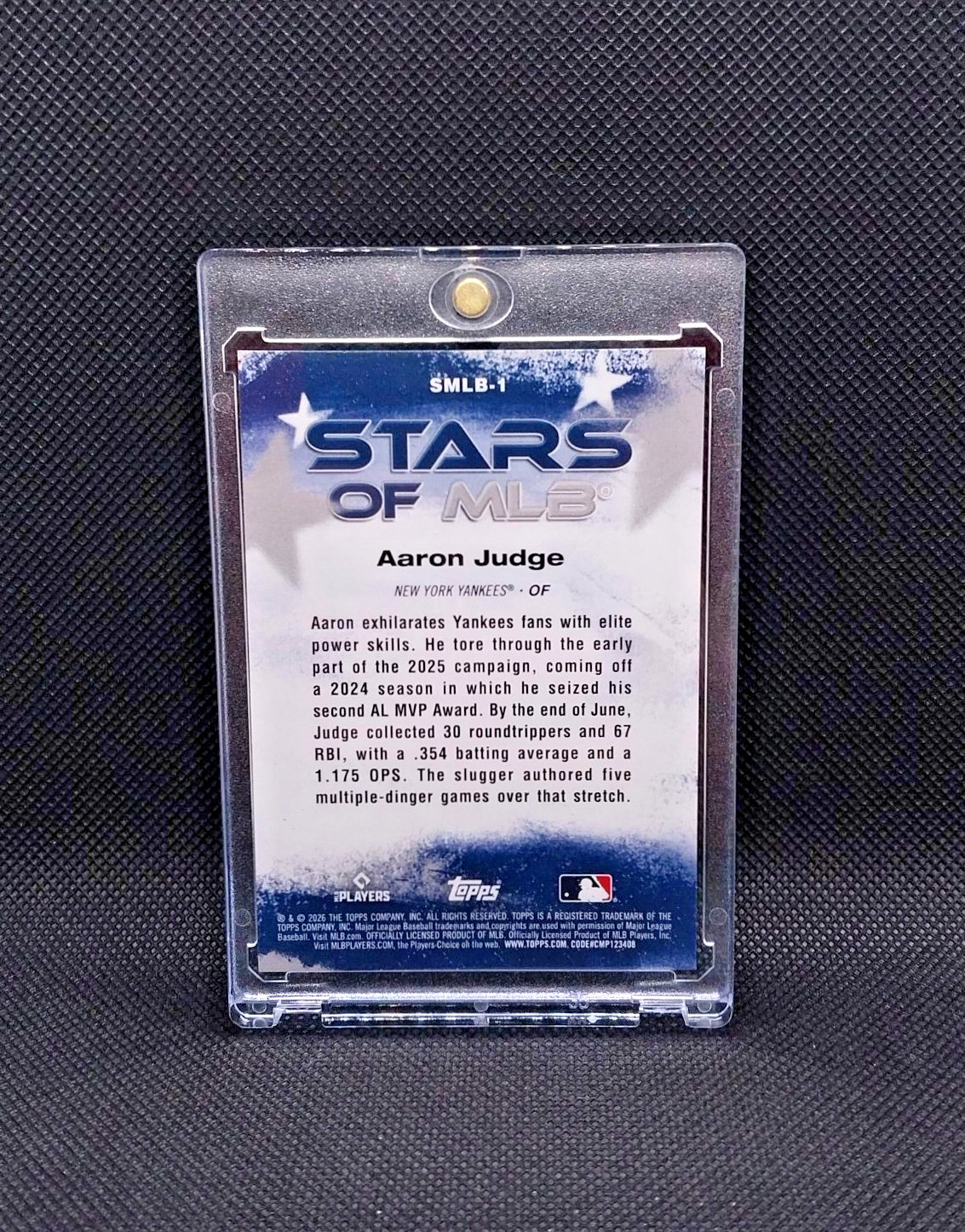 SOUGHT AFTER AARON JUDGE RAINBOW STARS OF MLB INVESTMENT CARD SMLB-1 – Yankees
