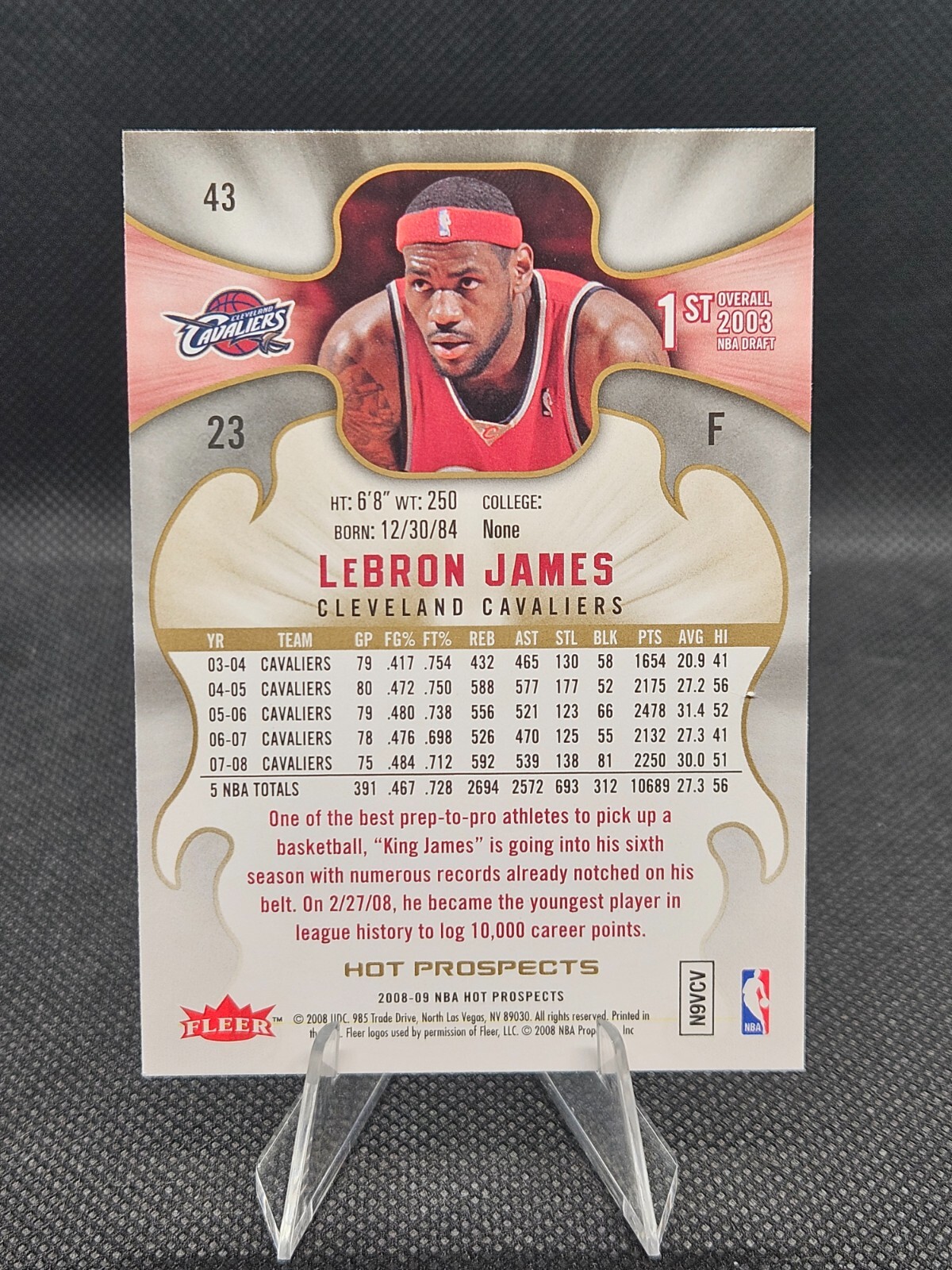 LEBRON JAMES – 2008-09 Fleer Hot Prospects – #43