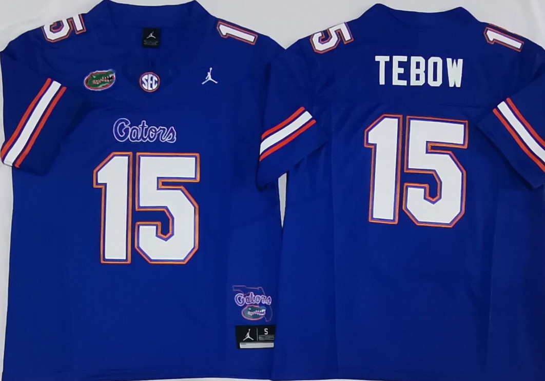 8 Colors Florida Gators Tim Tebow Jersey 15# All Stitched