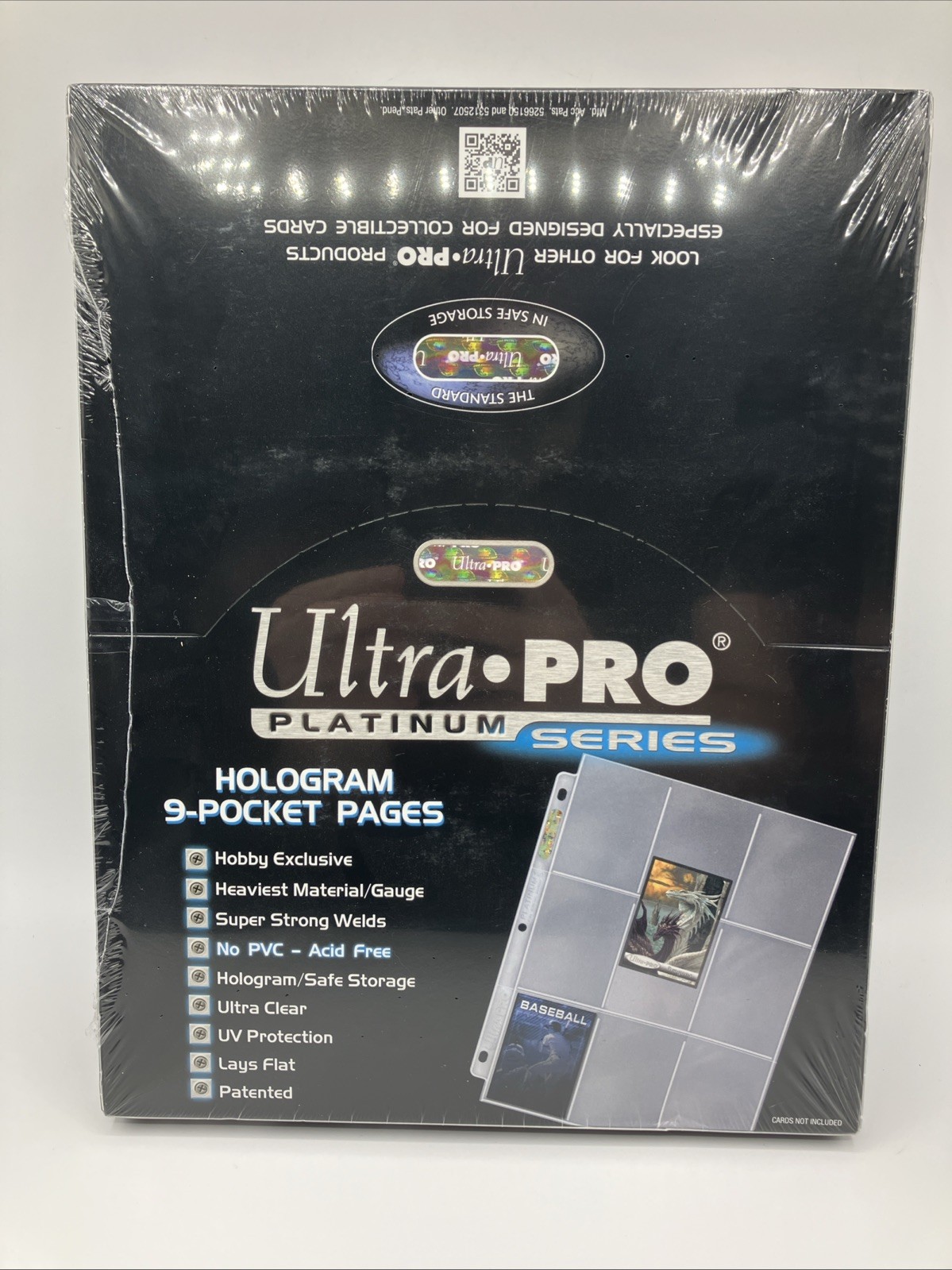100 Ultra Pro 9-Pocket Platinum Card Storage Pages Sheets trading sports binder