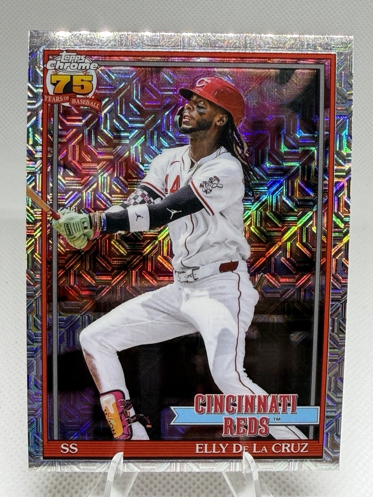 Topps 2026 Series 1 1991 Topps Chrome Silver Pack Mojo Elly De La Cruz #91C-89