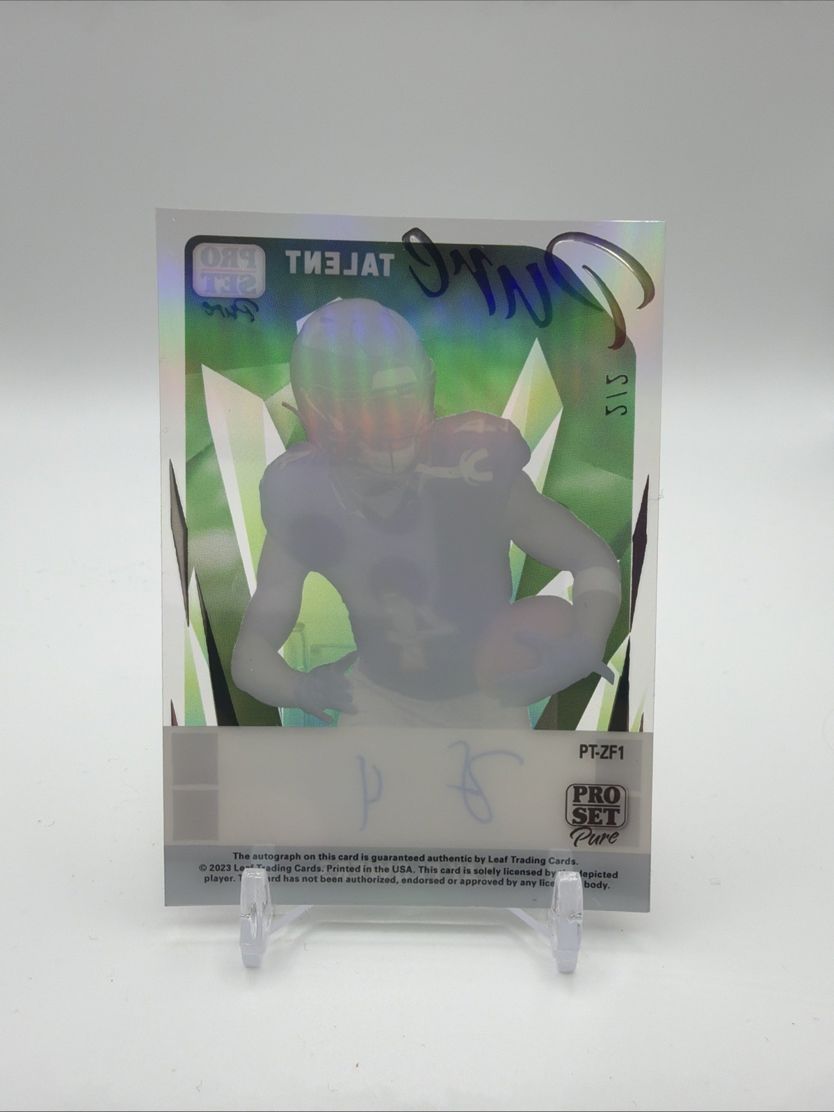 ZAY FLOWERS 2023 Leaf Pro Set Pure Pure Talent Autograph 1/2 Ravens AUTO