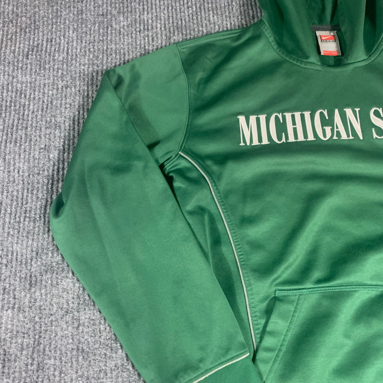VTG Nike Michigan State Spartans Hoodie Adult Small Embroidered Y2K Sweatshirt