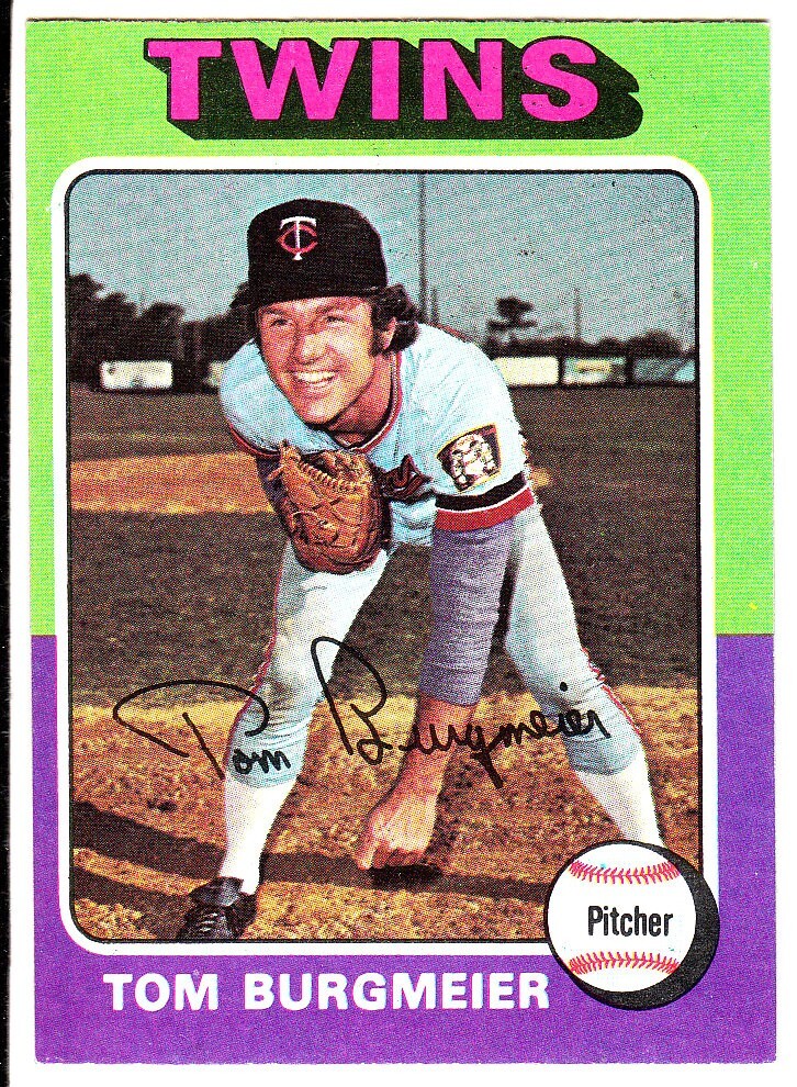 1975 TOPPS MINIS #478 TOM BURGMEIER Minnesota Twins Baseball Card
