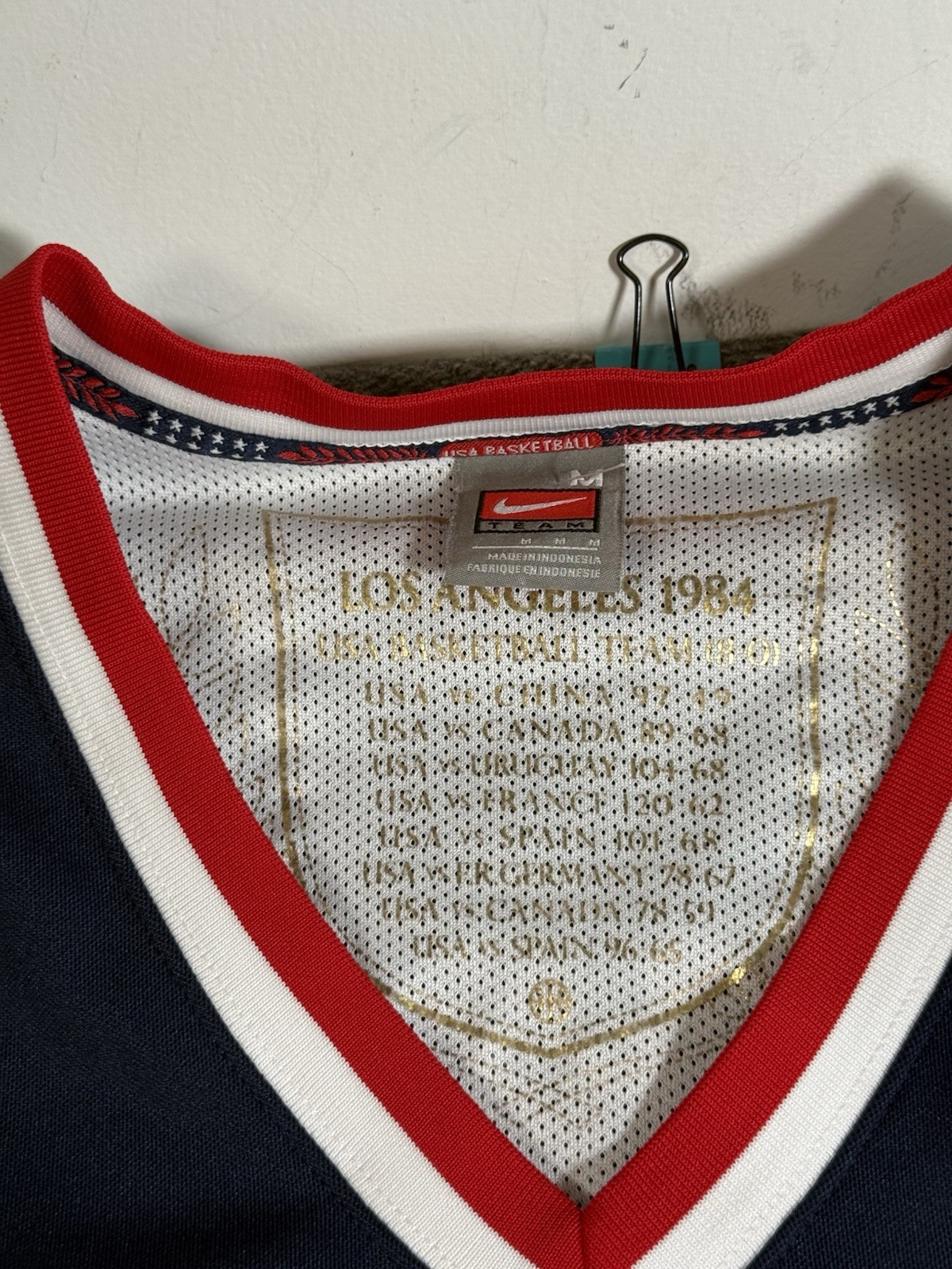Nike Team USA Michael Jordan 1984 Olympic Basketball Jersey Blue Size Med