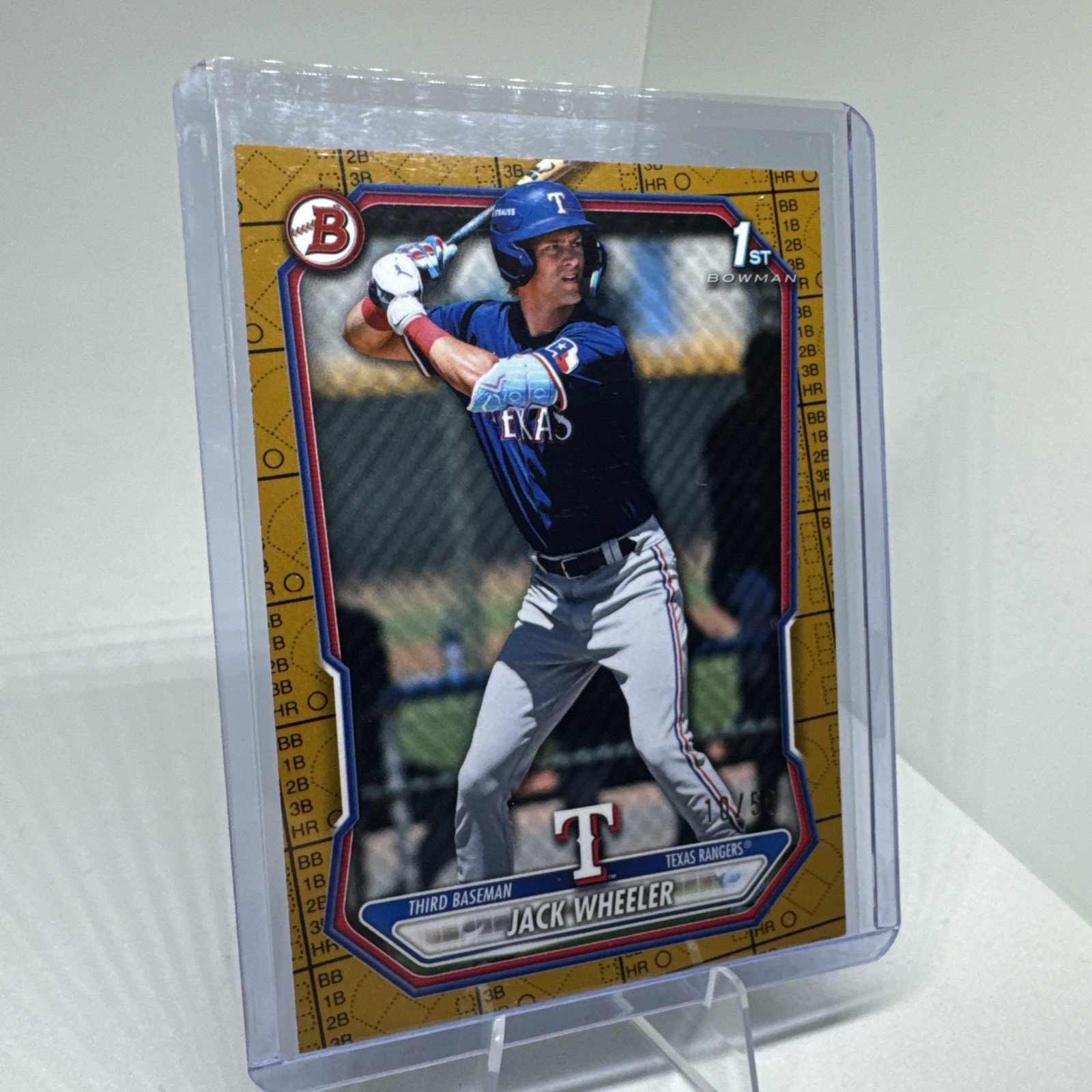 Topps 2024 Bowman 1st Bowman Jack Wheeler Texas Rangers scoreboard insert /50