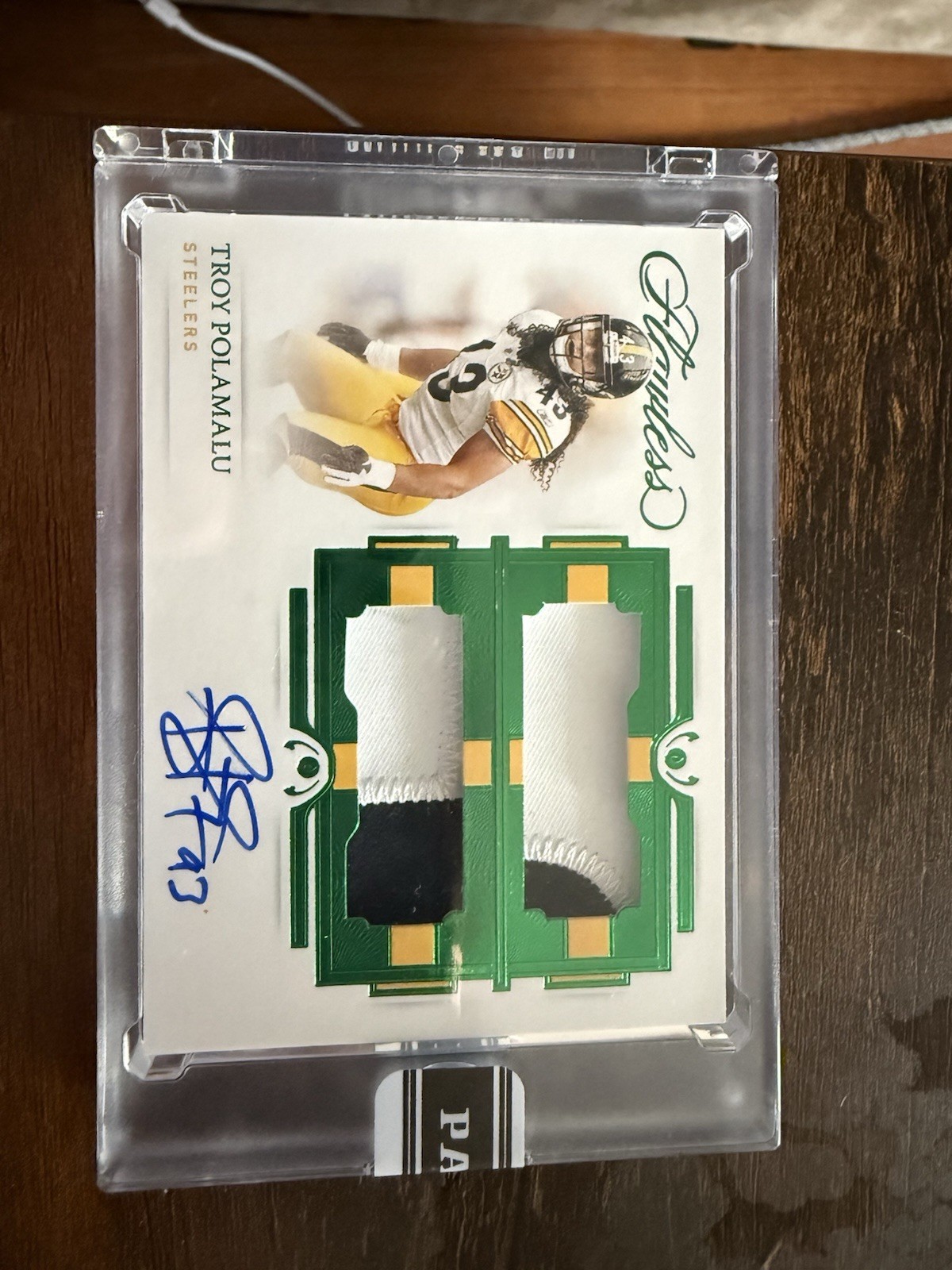 Panini Flawless Troy Polamalu 1/1 Patch Autograph 💎💎