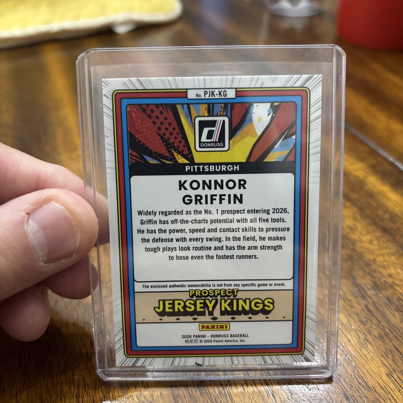 2026 Donruss Baseball Konnor Griffin Prospect Jersey Kings Pirates