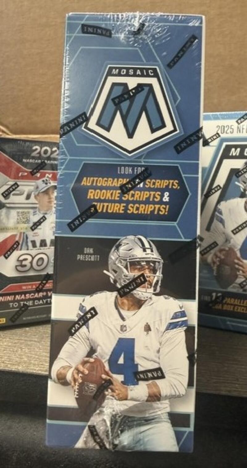 2025 Panini Mosaic NFL Football Mega Box FACTORY SEALED 6 packs; 7 cards/pack