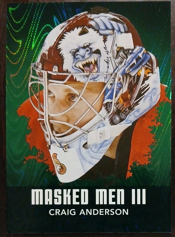 2010 – 2011 ITG Masked Men III Craig Anderson Emerald 1/1 #MM-13 Hockey Card