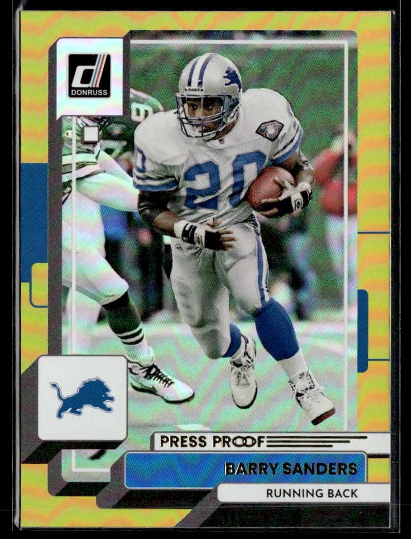 2022 Donruss #93 Barry Sanders Press Proof Football Card 1401J