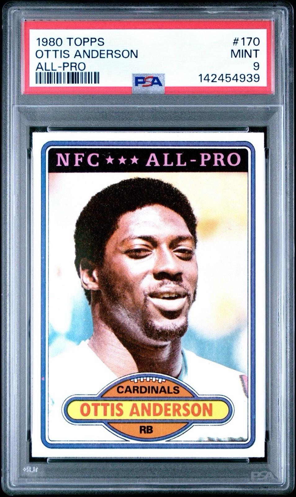 1980 Topps #170 OTTIS ANDERSON Rookie Card (RC) – Graded March 2026 – Mint PSA 9