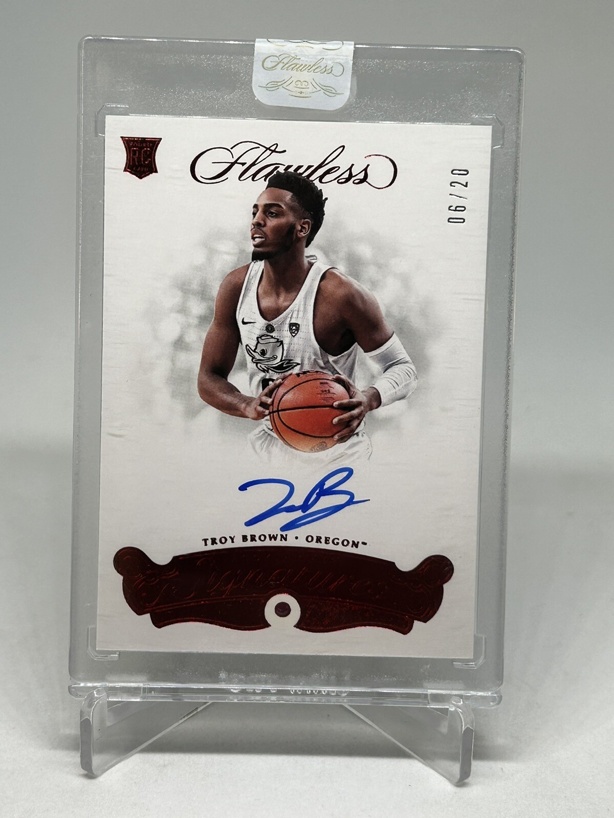 2018 Panini Flawless Diamond RUBY Troy Brown Jr. Auto Rookie RC /20 SEALED