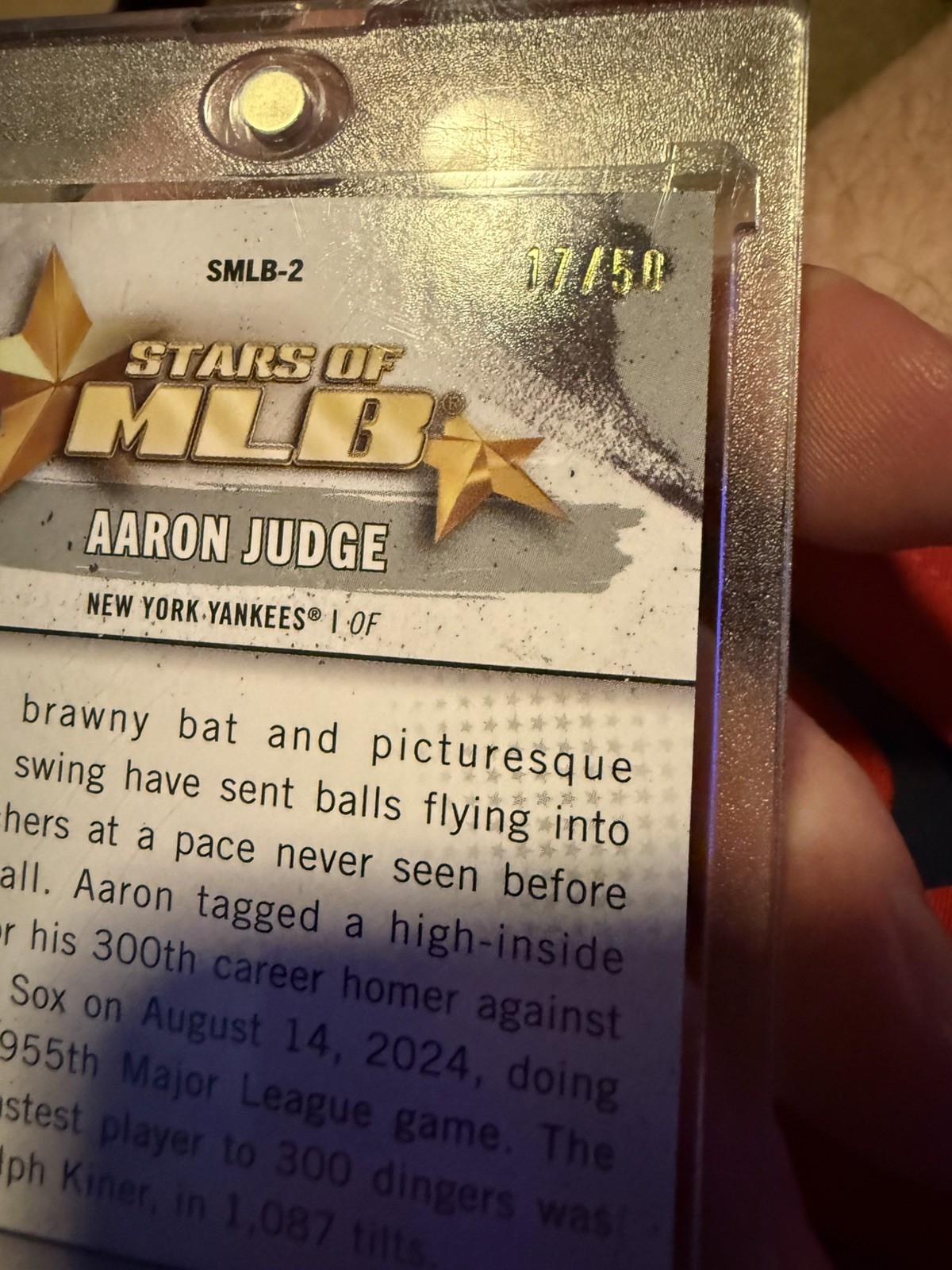 Topps 2025 Series 1 Stars of MLB Aaron Judge #SMLB-2 Yankees Gold foil 17/50