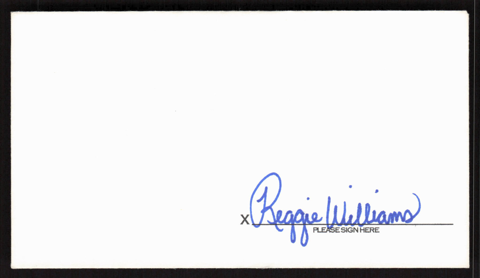 Reggie Williams Signed Baseball Postal Envelope Los Angeles Dodgers Autograph