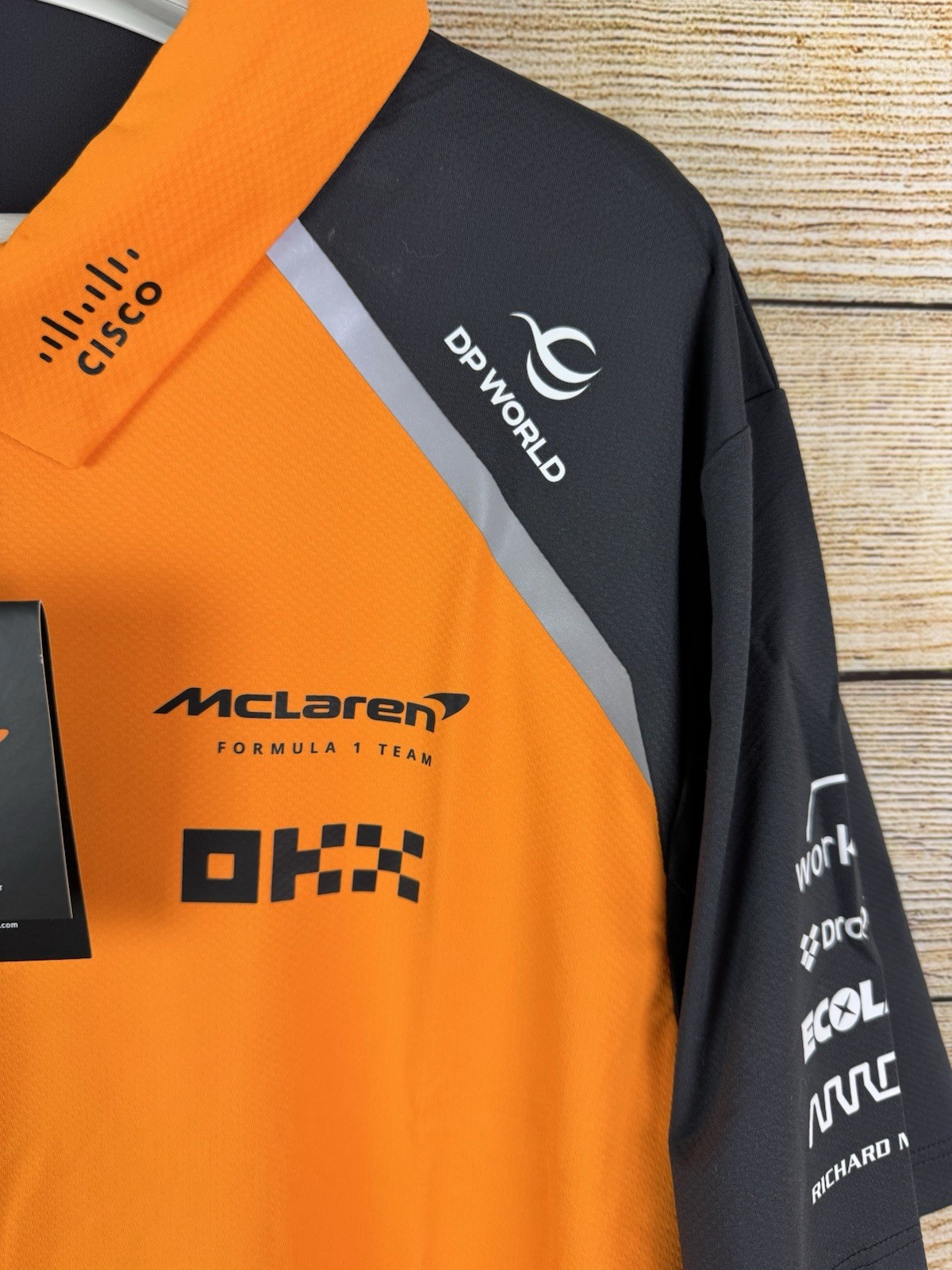 New McLaren Formula 1 Mens XL 2XL Team 2025 Polo Shirt Castore Papaya Orange F1