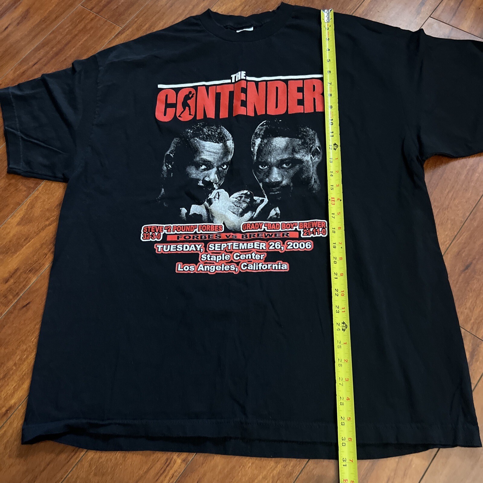 The Contender 2006 2 Pound Forbes vs Bad Boy Brewer Boxing Shirt Adult 2XL RARE