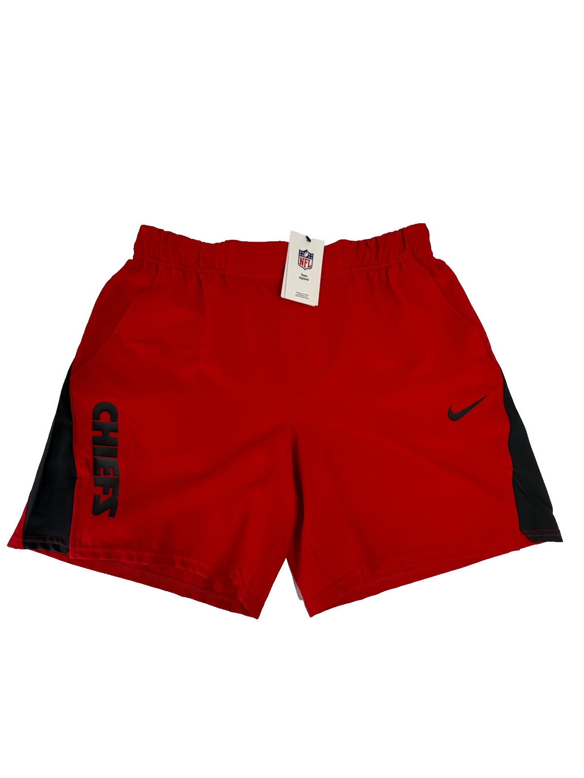 Nike Kansas City Chiefs Mens Red Black Dri Fit Victory Shorts 7″ Size L NWT