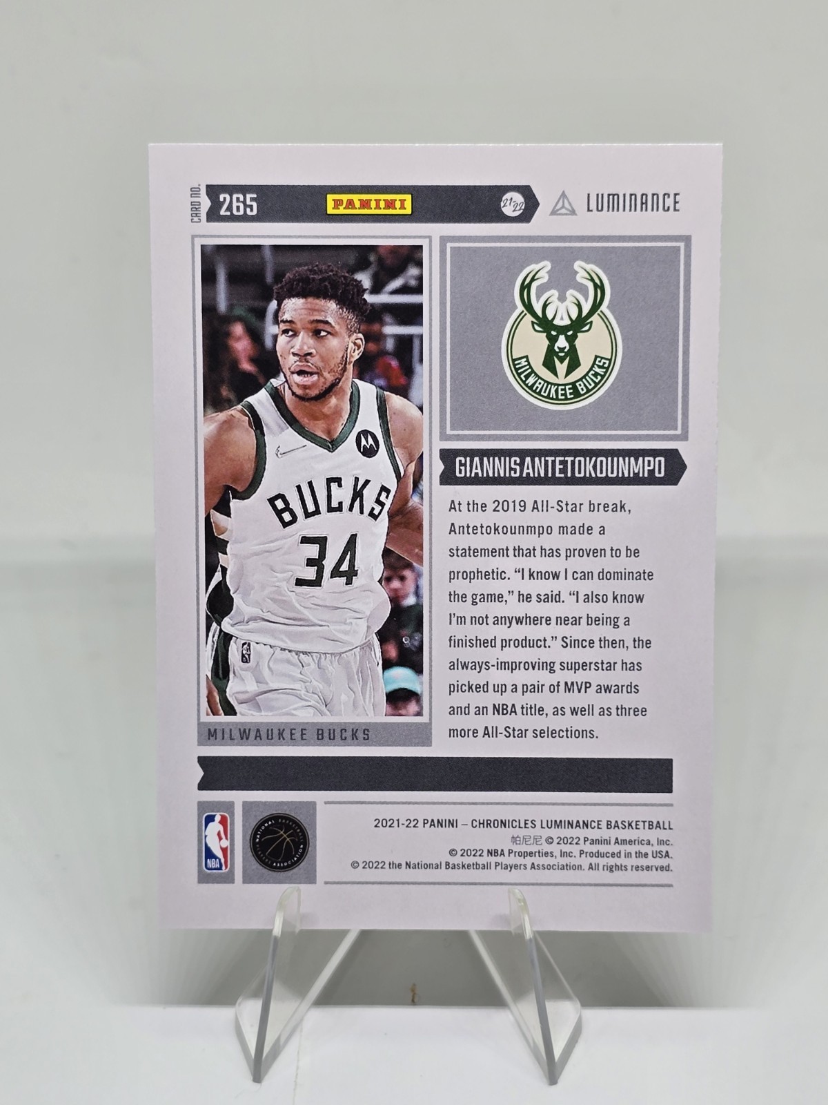 Giannis Antetokounmpo 2025 Panini Hoops 8 Card Lot Bucks All Different