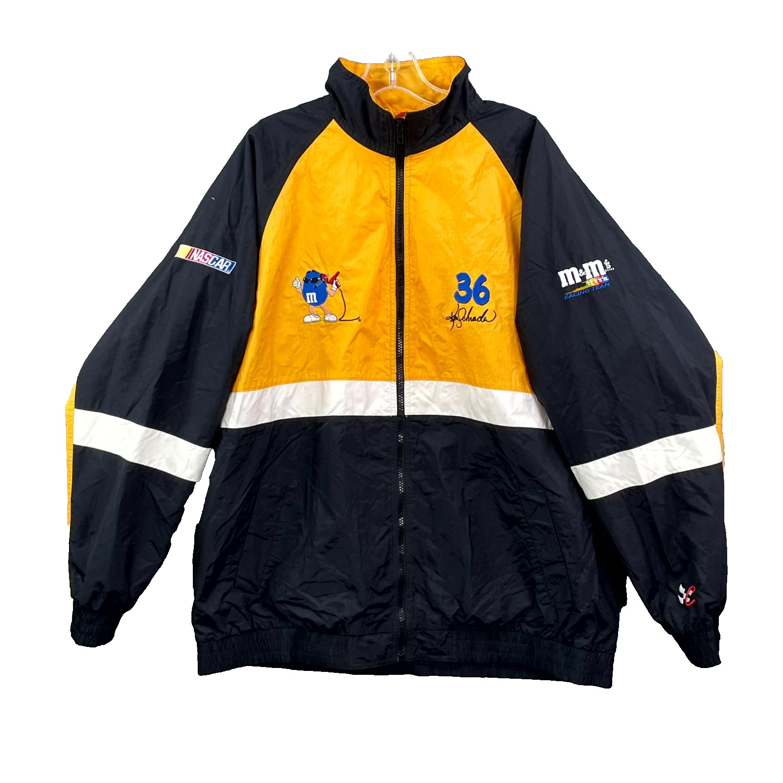 VTG Chase Authentics Windbreaker Jacket Mens XL NASCAR Ken Schrader Racing #36