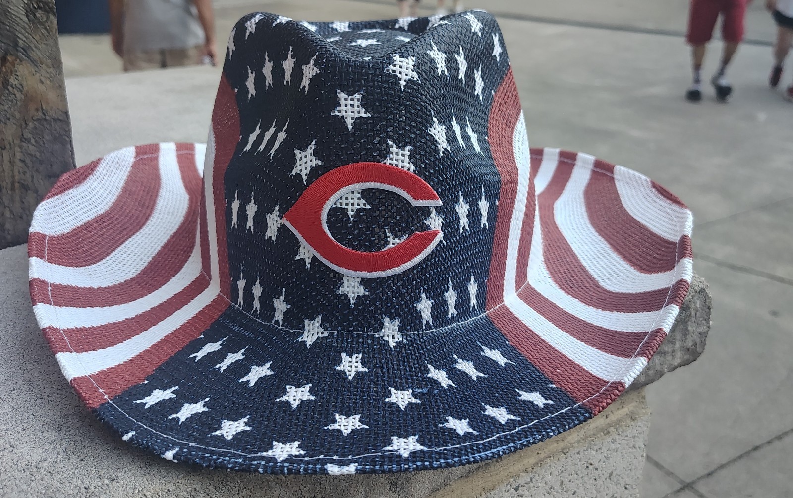 Cincinnati Reds MLB Stars & Stripes USA Flag Print Bucket Hat SGA 7/4/26 NEW