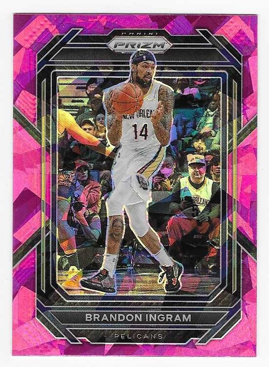 2022-23 Panini Prizm Brandon Ingram New Orleans Pelicans Pink Cracked Ice #208