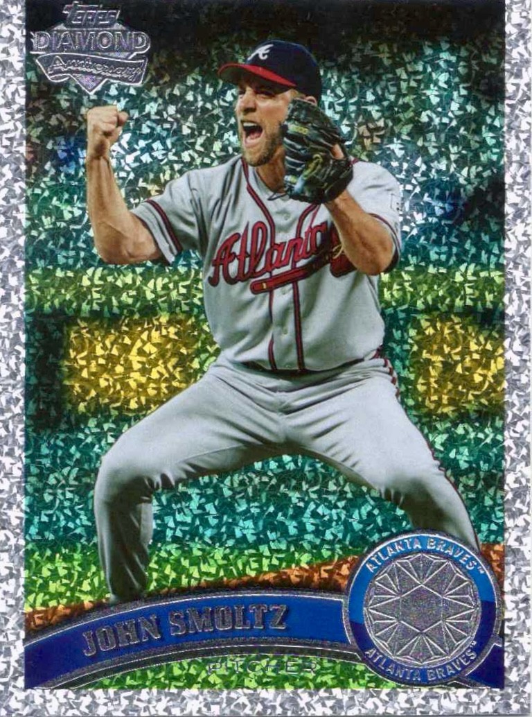 2011 Topps – Legend Variation John Smoltz #600 Platinum Diamond Anniversary SP