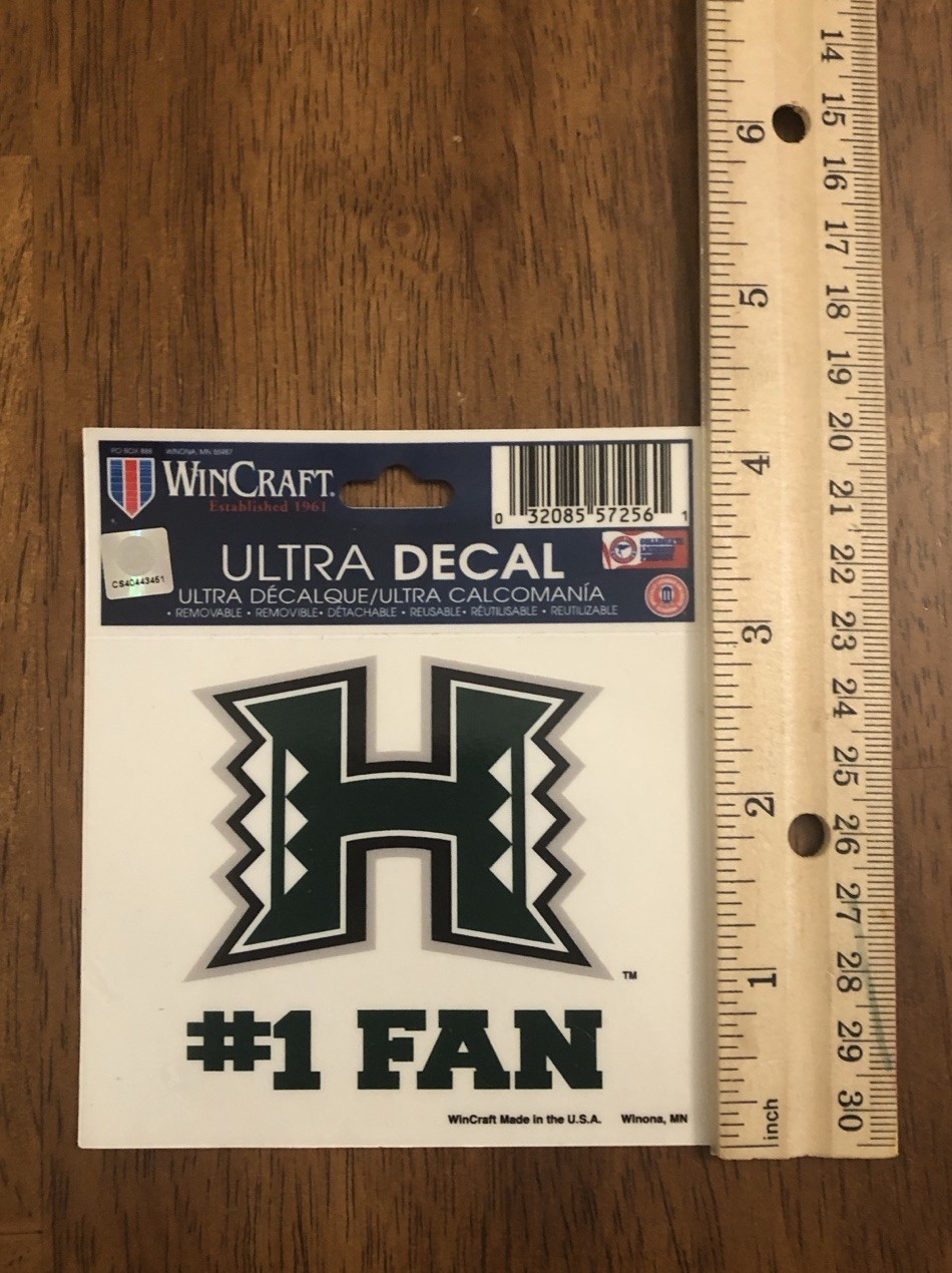University Of Hawaii Rainbow Warriors – #1 Fan Sticker/Decal 3.5 In x 3 In