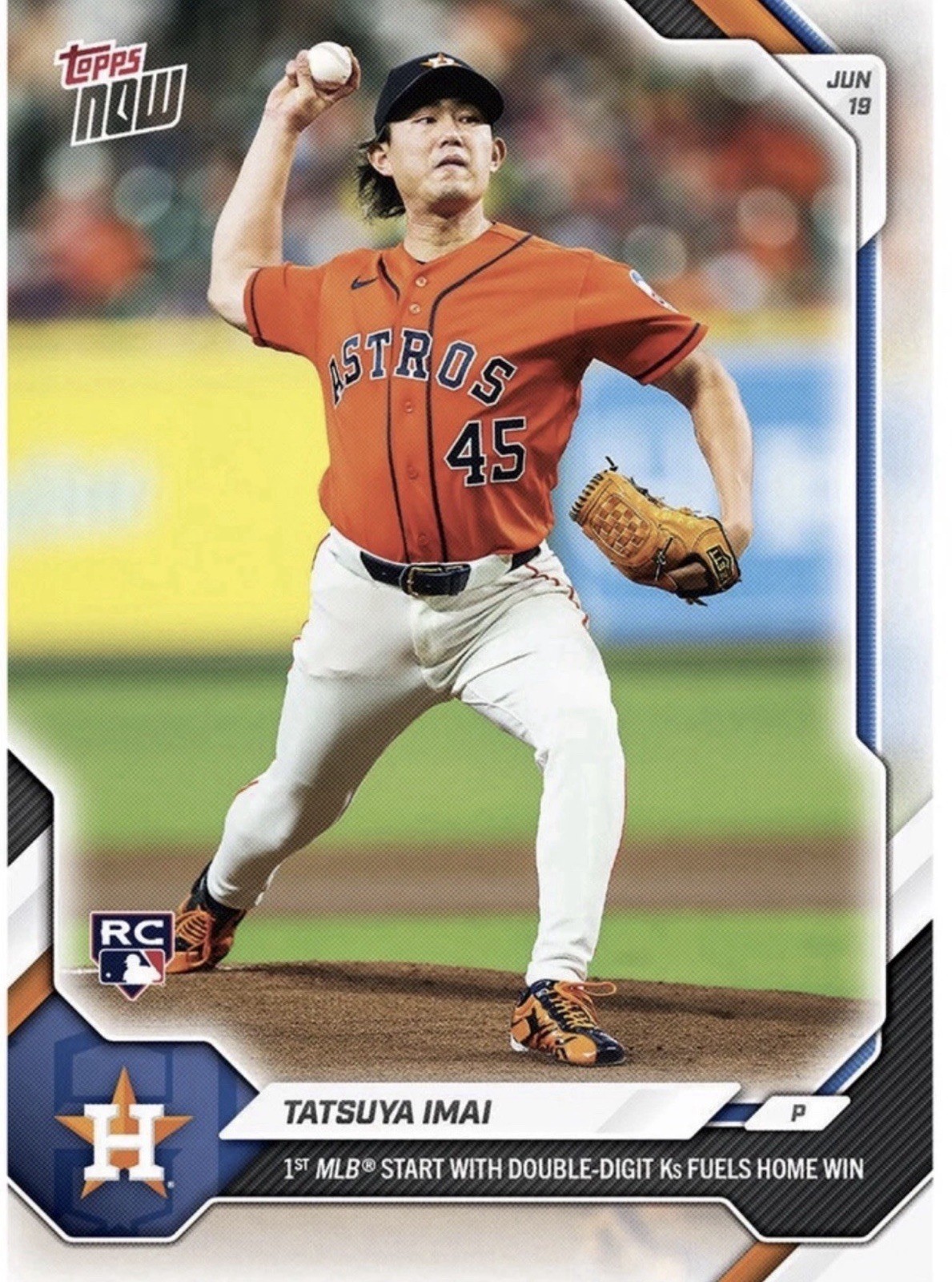 Tatsuya Imai Rookie 2026 Houston Astros MLB Topps NOW Card 351 Presale