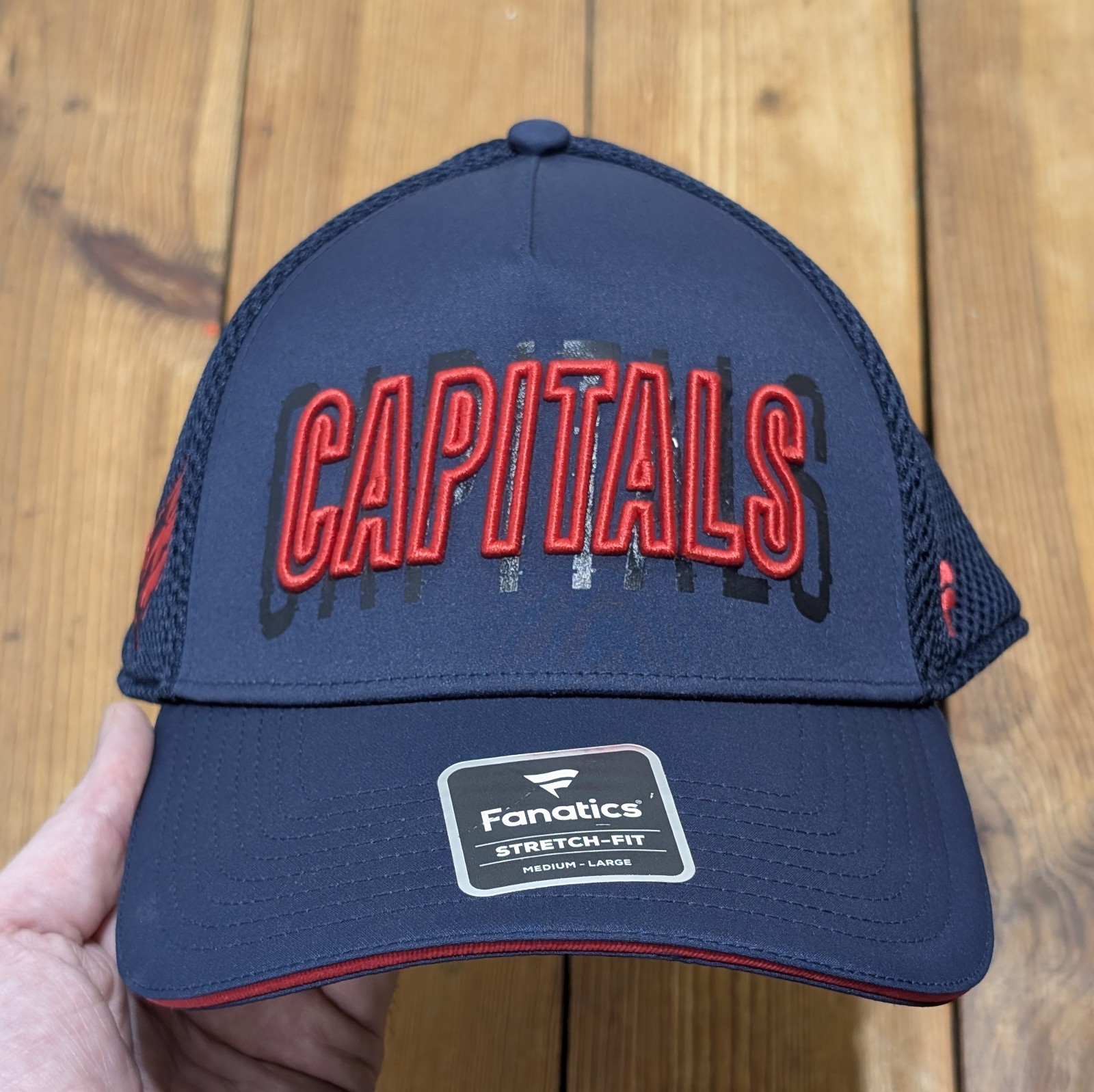 Washington Capitals Embroidered Logo Fanatics Deke 1 Flex Medium Large NWT