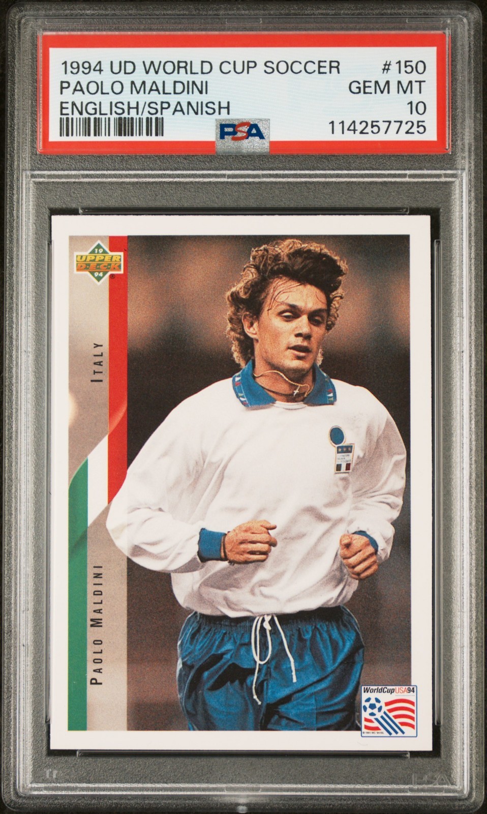 Paolo Maldini 🔥PSA 10🔥 1994 Upper Deck World Cup #150