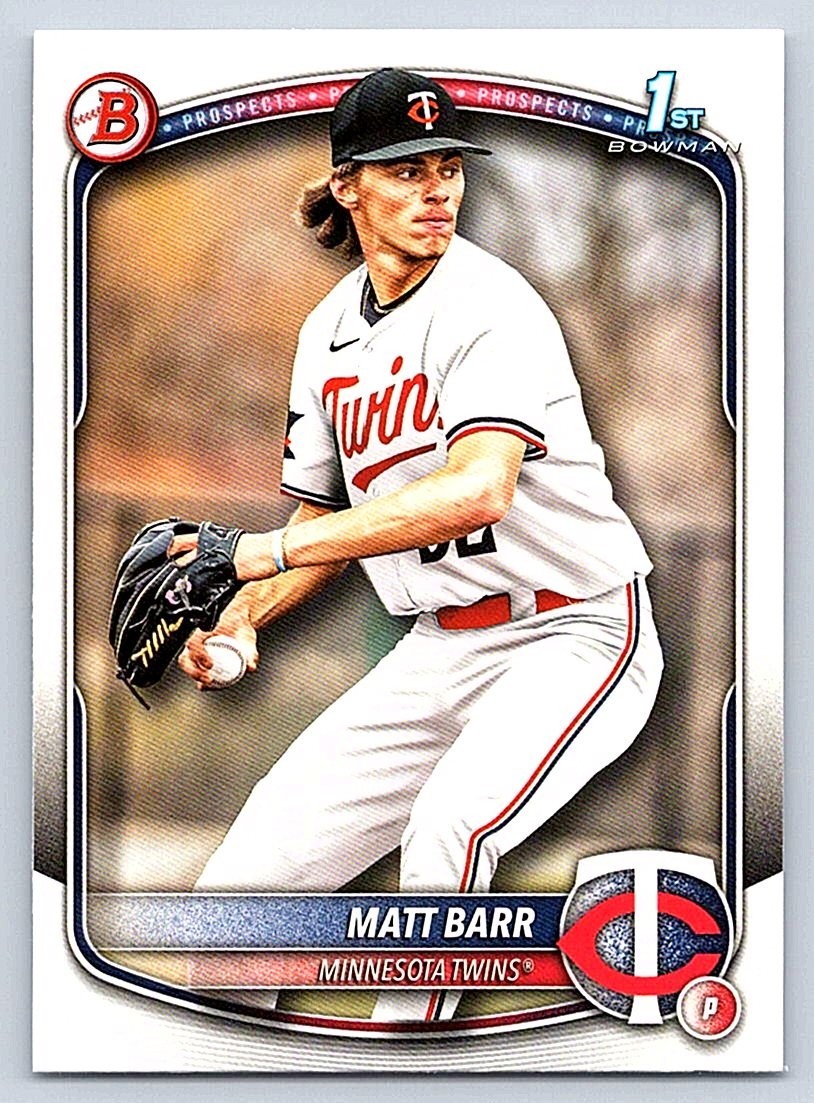 MATT BARR TWINS RC 1st card 2025 BOWMAN DRAFT #BD-154