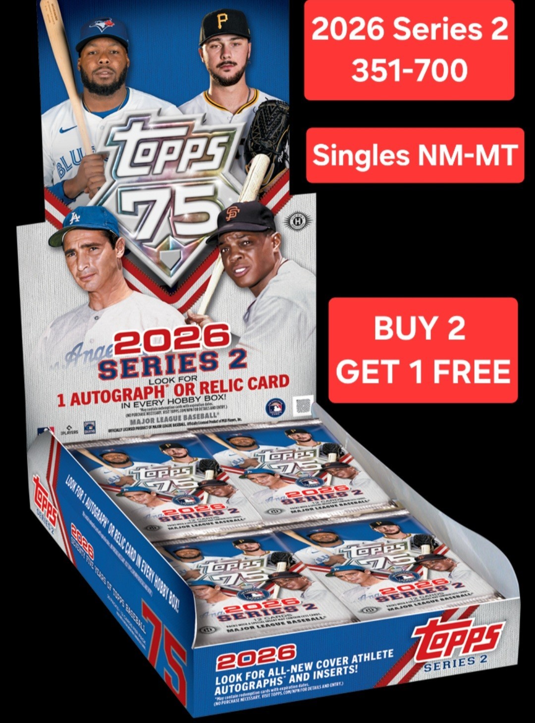 ⭐ 2026 Topps Series 2 Singles ⭐ Complete Your Set ⭐ 351 -700 Baseball Cards MLB