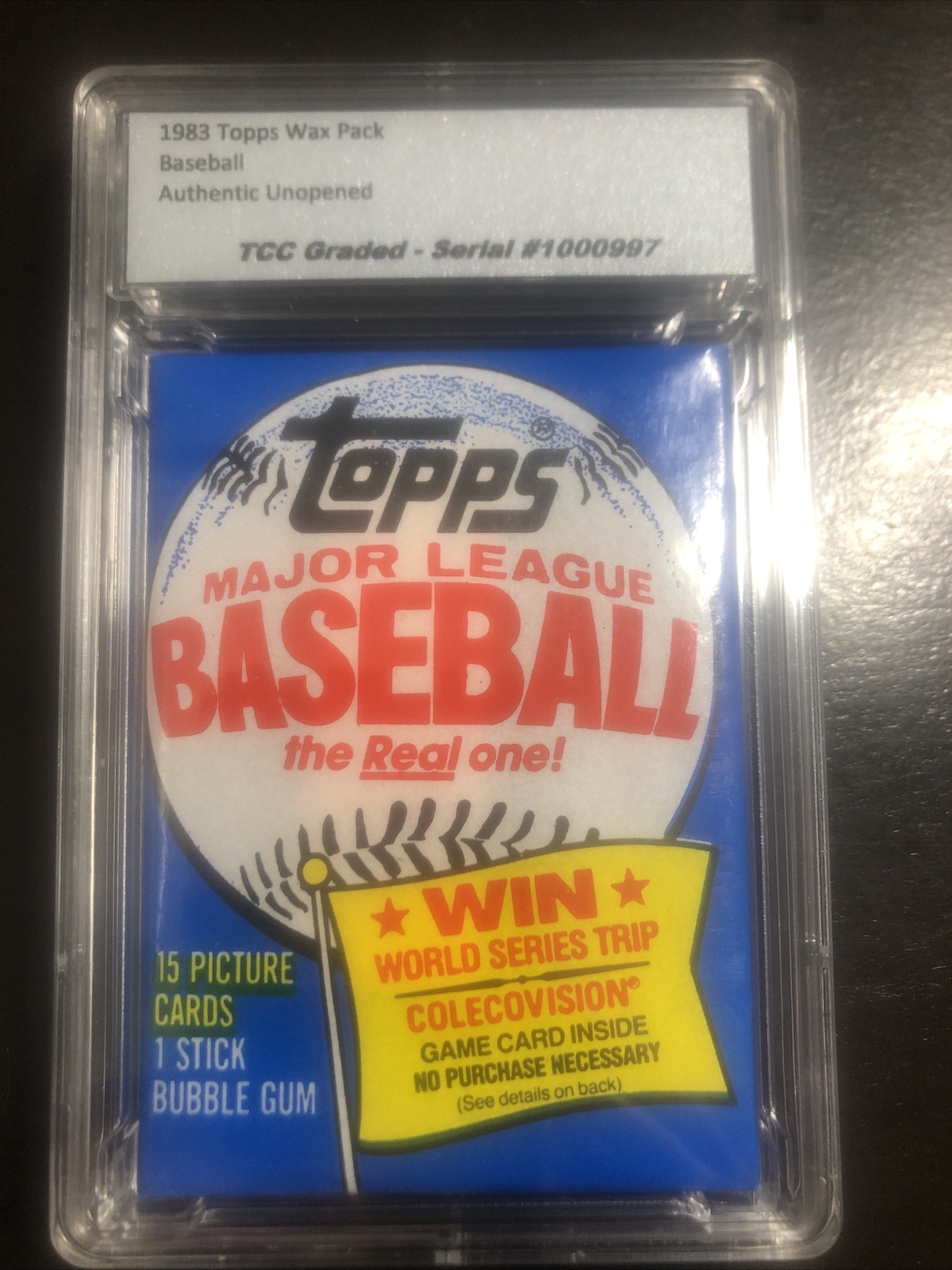 1983 Topps Baseball Wax Pack Certified Authentic Unopened And Encapsulated