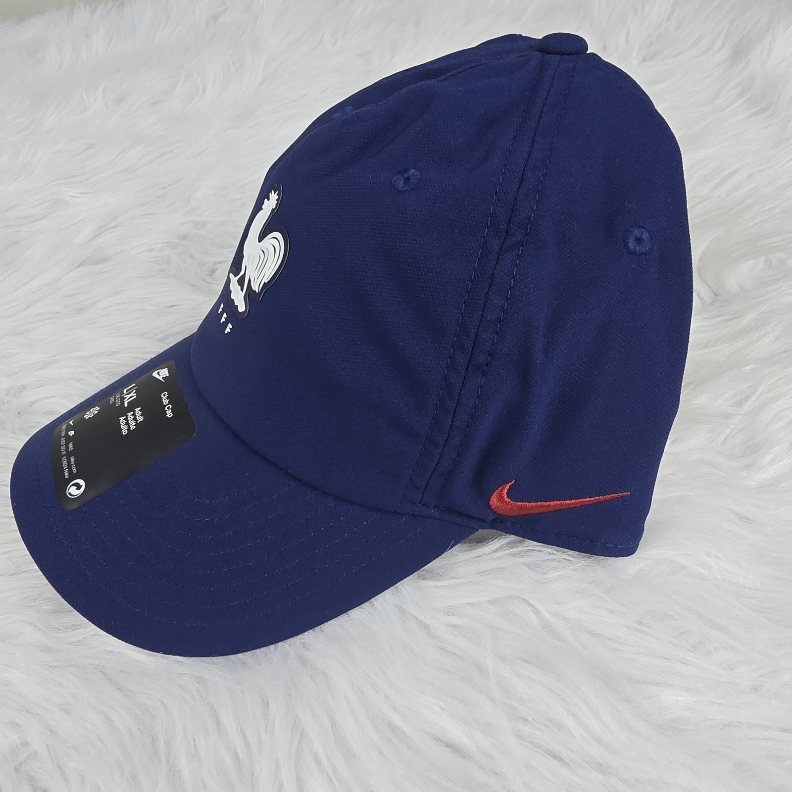 France National Team Nike Club Hat Adjustable Adult L/XL Blue FFF Nike Dri Fit