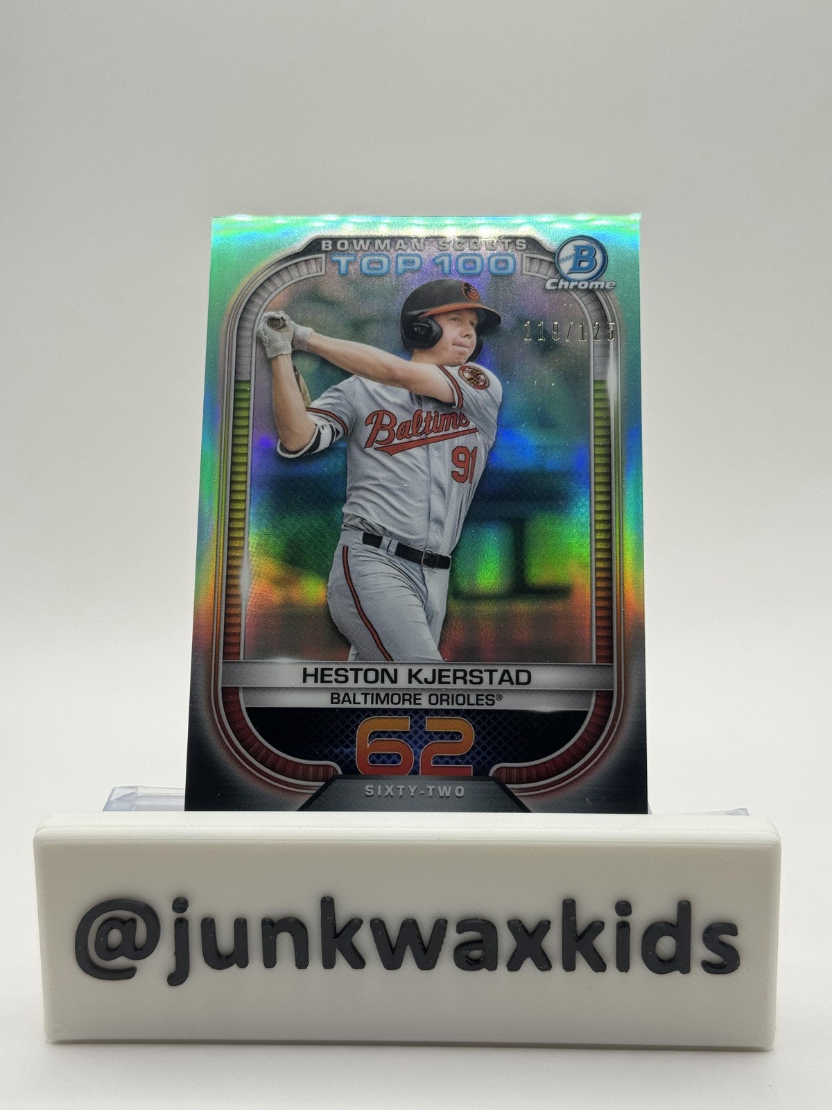 2021 Bowman Chrome #BTP-62 Heston Kjerstad Refractor /125
