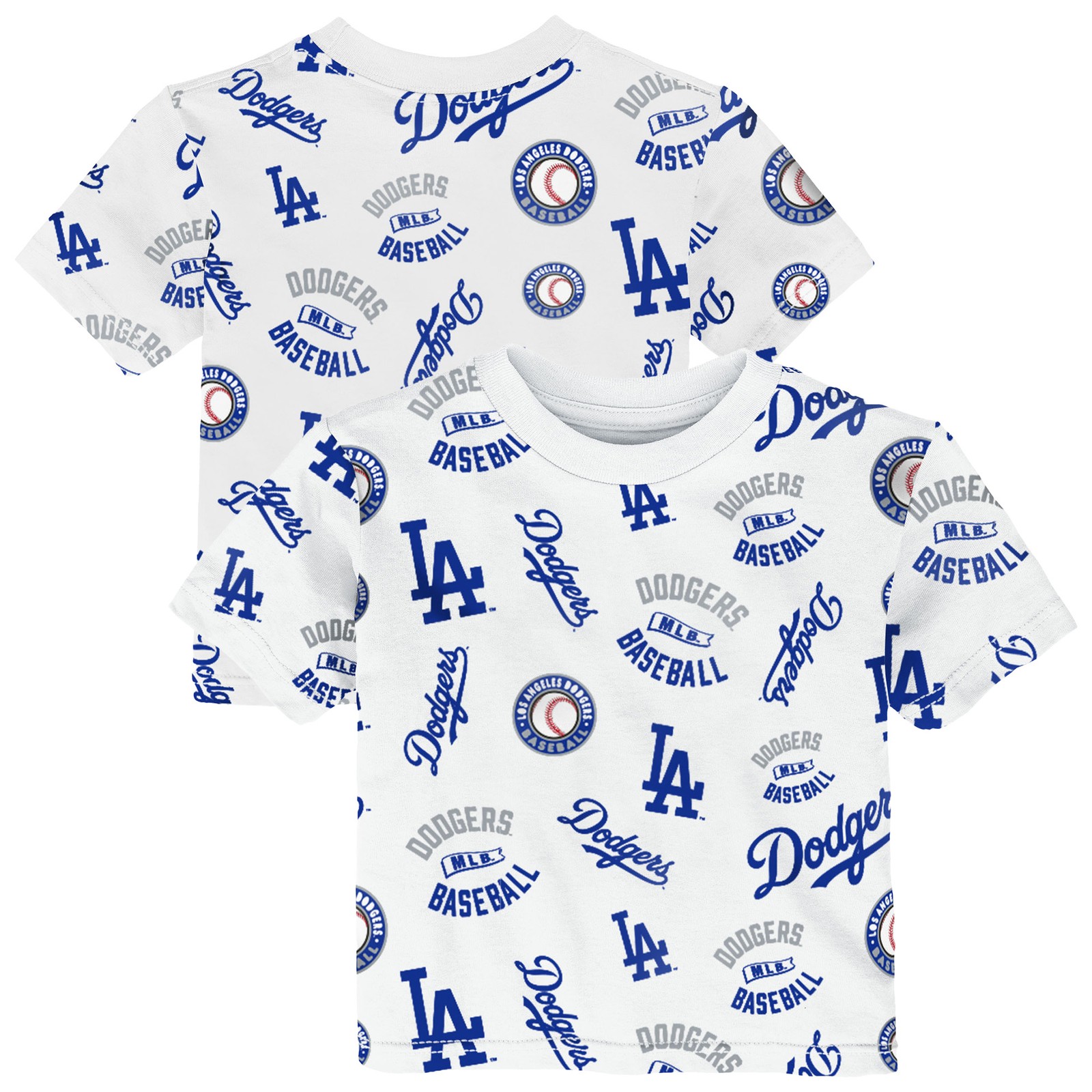Toddler Outerstuff White Los Angeles Dodgers Run Down T-Shirt
