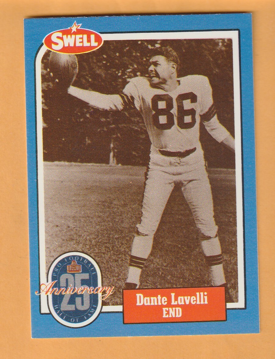Dante Lavelli Cleveland Browns 1988 Swell Greats #67 Ohio State Buckeyes 10N