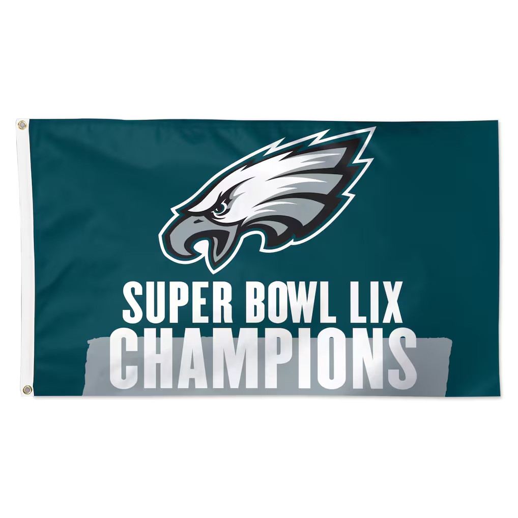 Philadelphia Eagles Super Bowl LIX Champions 3X5 ft Single Sided Deluxe Flag NEW