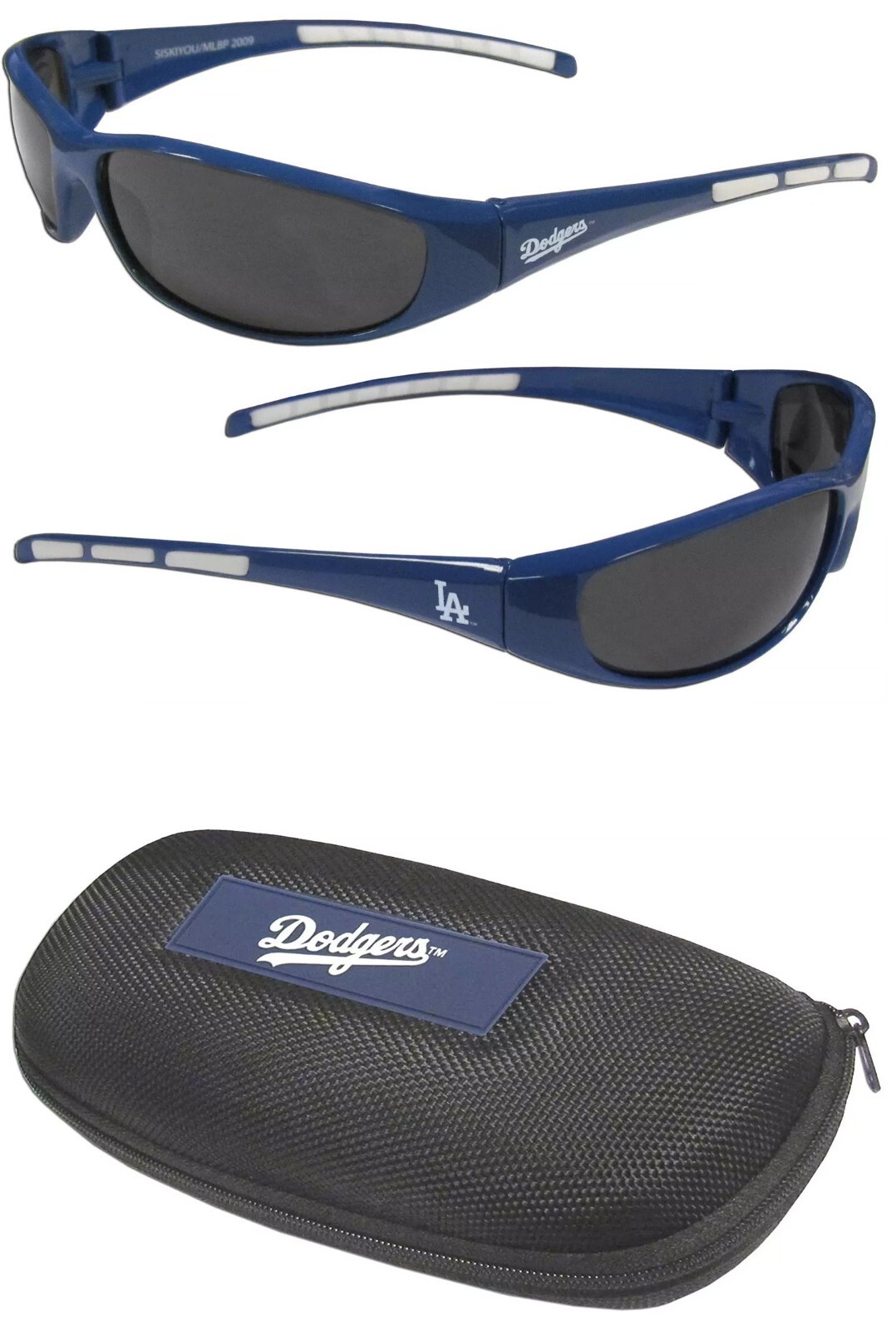 Los Angeles Dodgers Wrap Sunglasses with Hard Shell Case (MLB) Licensed Eyewear