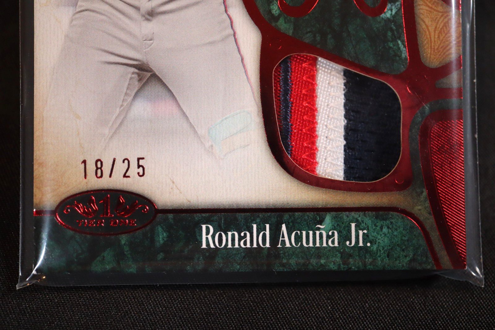 2026 Topps Teir One Ronald Acuna Jr. SP Dual Patch/Relic Card #TIR-RA…#’d /25