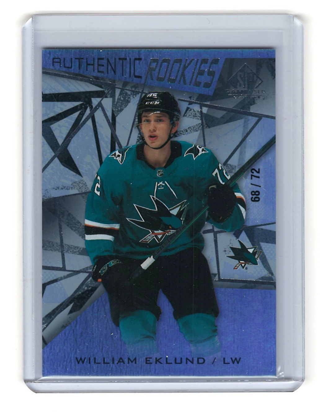 2021/22 SP Game Used Authentic Rookies William Eklund True RC /72