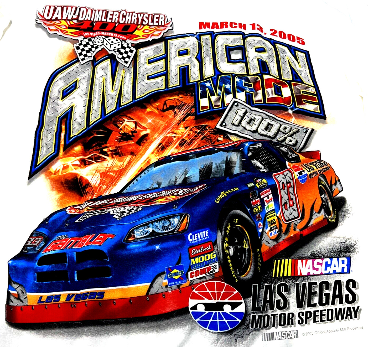 Vintage NASCAR Racing Shirts Las Vegas (Old Venders Stock) (4-Pack) (Size Large)