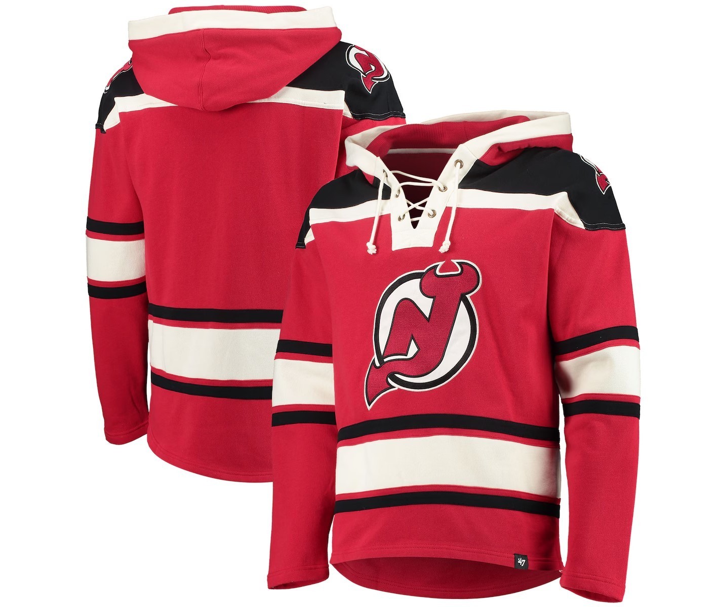 NHL New Jersey Devils ’47 Hockey Lacer Hoodie New Mens Big & Tall Sizes $140