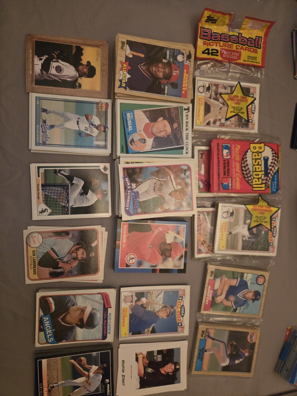 Mixed LOT Baseball Cards 80’s-90’s 450+ Cards. Unopened Packs, Hof F, and More.