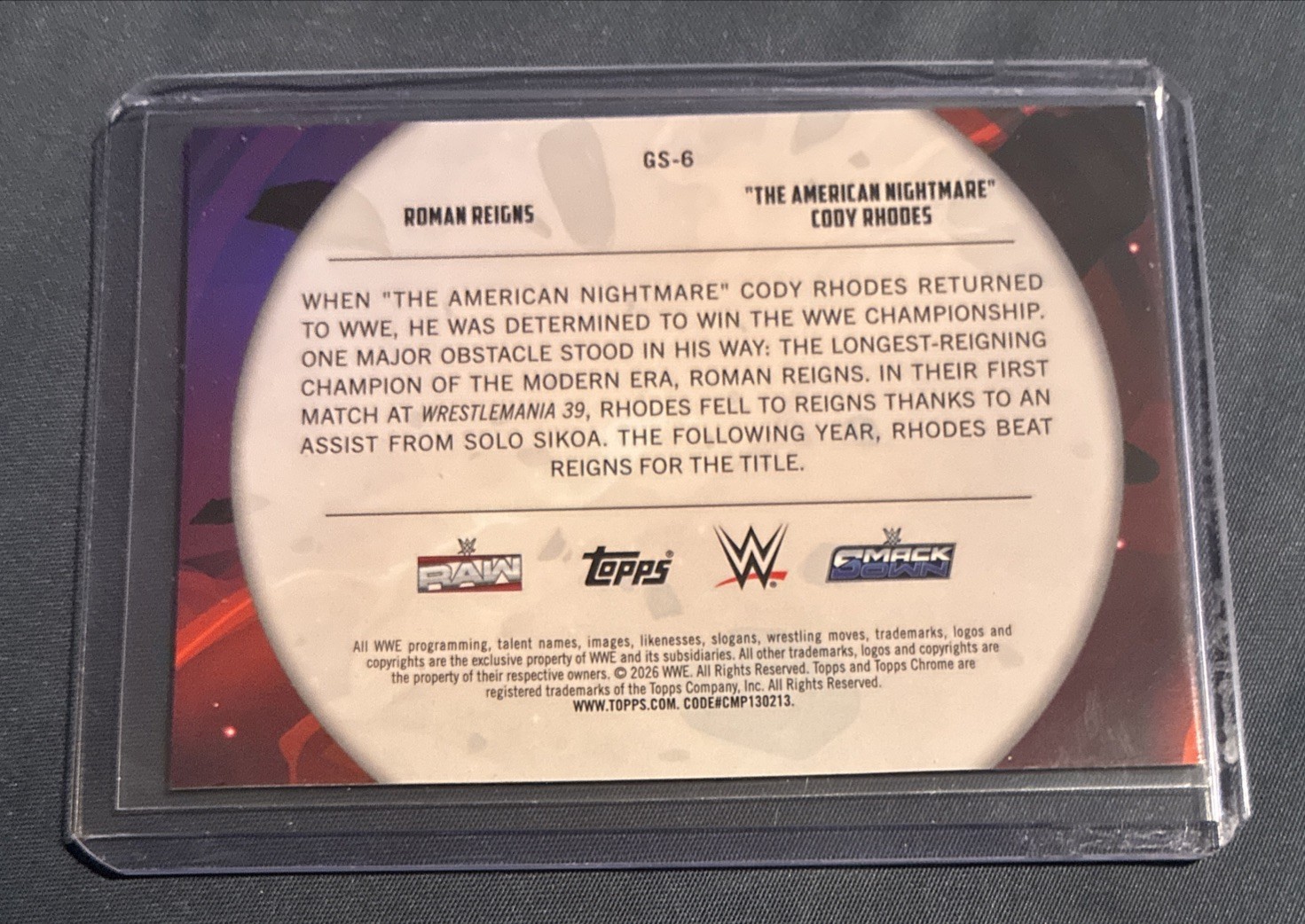 ROMAN REIGNS/CODY RHODES Galactic Showdown GS-6 2026 Topps Chrome Cosmic WWE