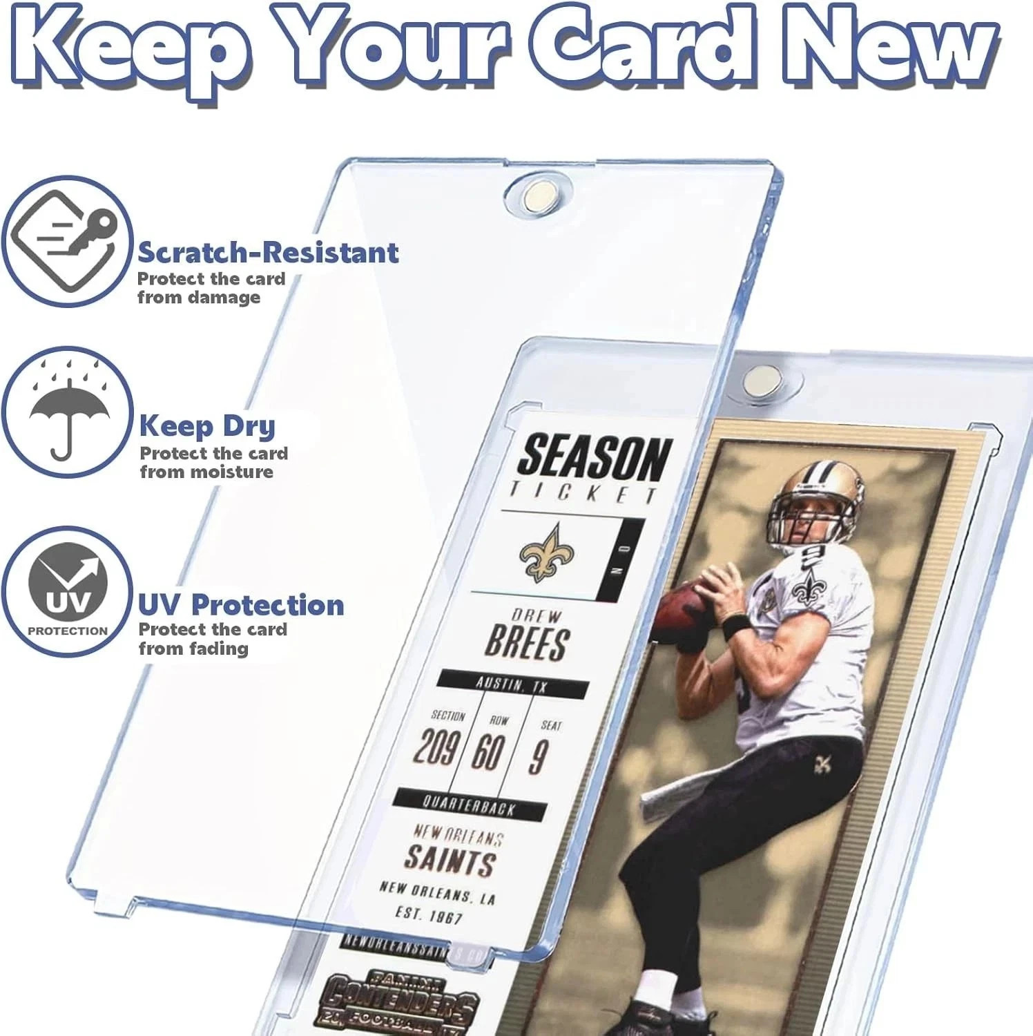 60ct Magnetic Card Holders, 35pt One Touch Card Holder, U-V Protection Hard Case