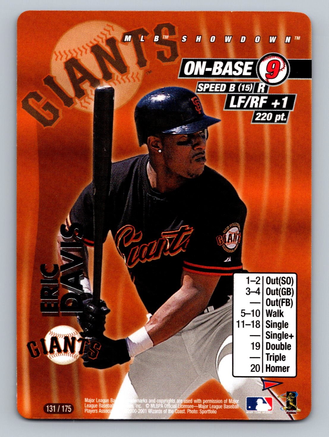 2001 MLB Showdown Pennant Run Eric Davis #131